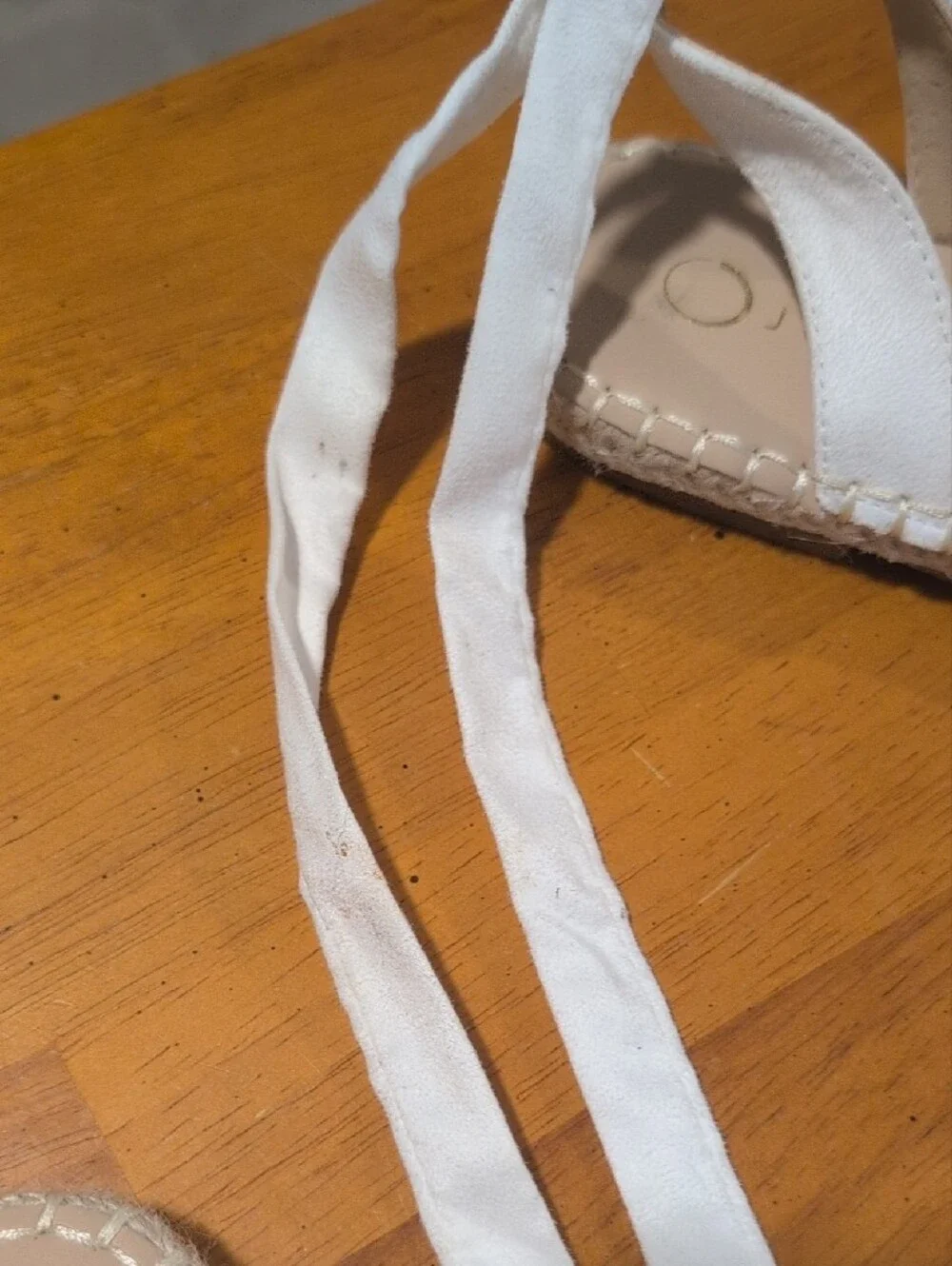 White Lace-Up Espadrille Sandals - Women